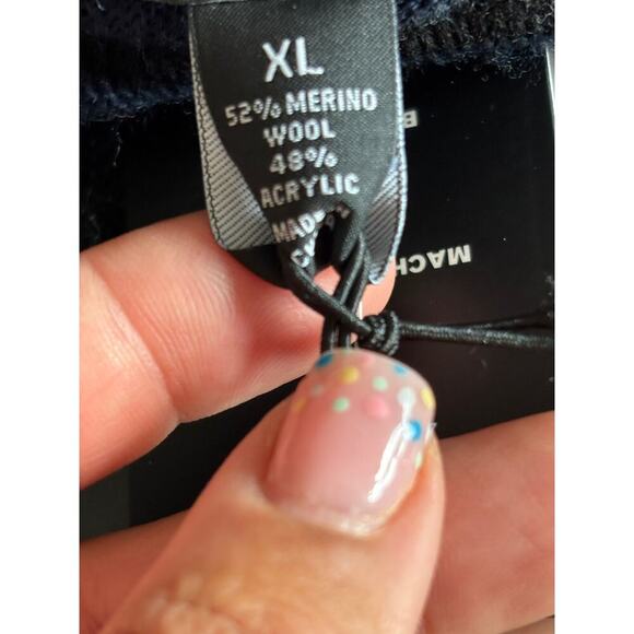 ALFANI Mens Black Blue Geometric Stroped Crew Neck Pullover Sweater XL - Picture 6 of 7